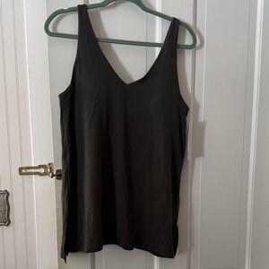 Olive Green Athleta Essence Support tank (built in bra)
